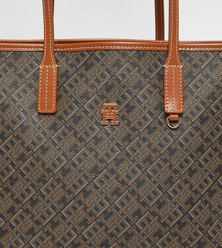 Monogram Patterned Tote Bag Set