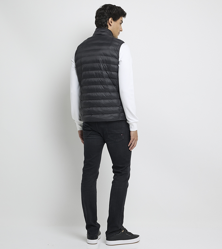 Zippered High Neck Packable Gilet