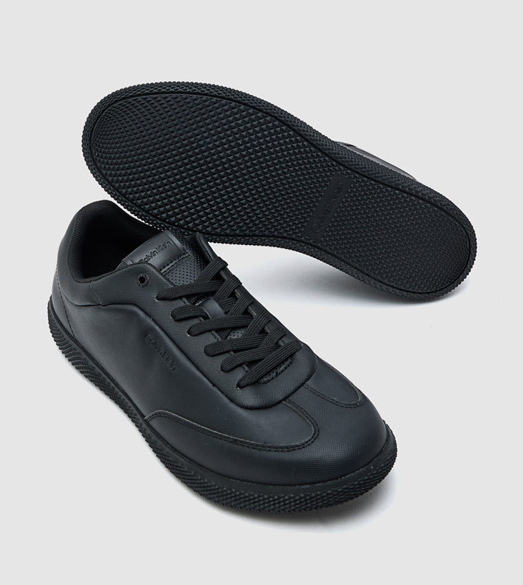 Solid Lace-Up Sneakers