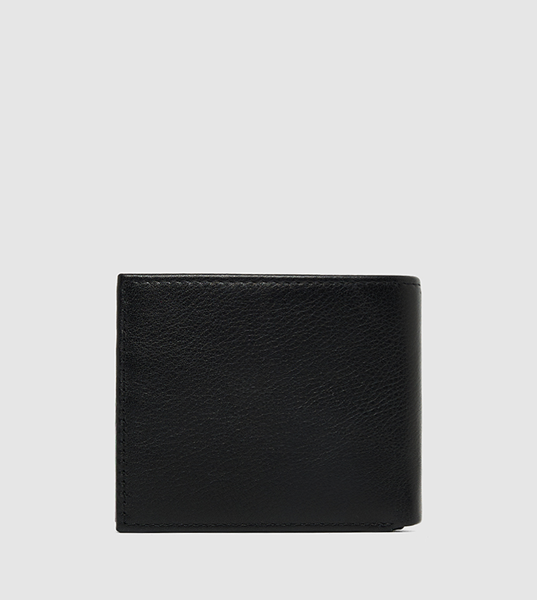 Logo Detail Leather Bi-Fold Wallet