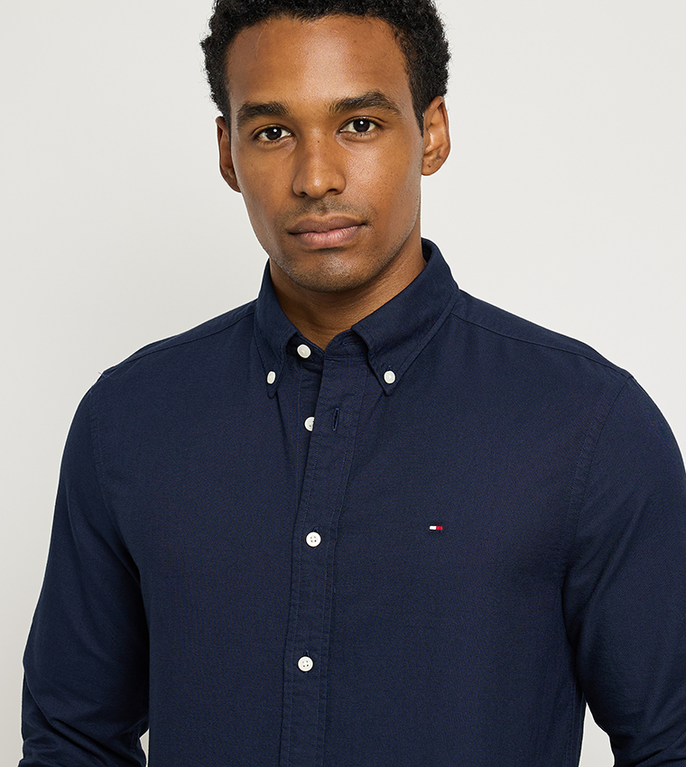 HERITAGE Solid Button-Down Collar Shirt
