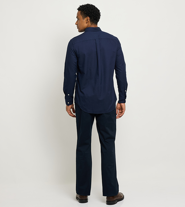 HERITAGE Solid Button-Down Collar Shirt