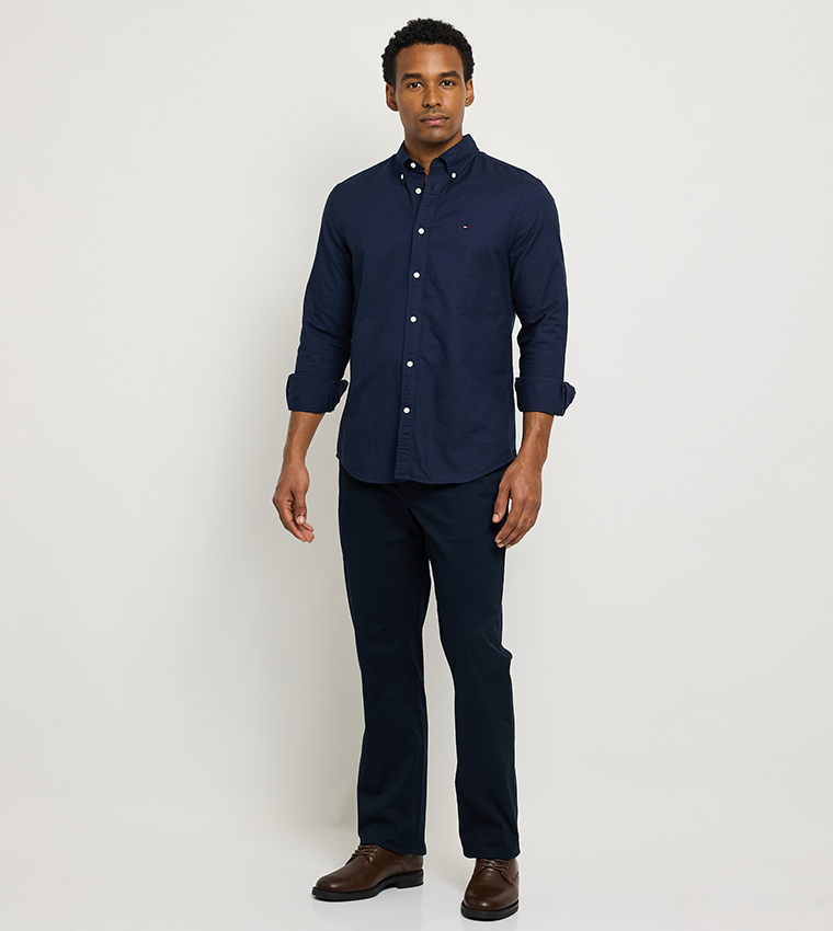 HERITAGE Solid Button-Down Collar Shirt