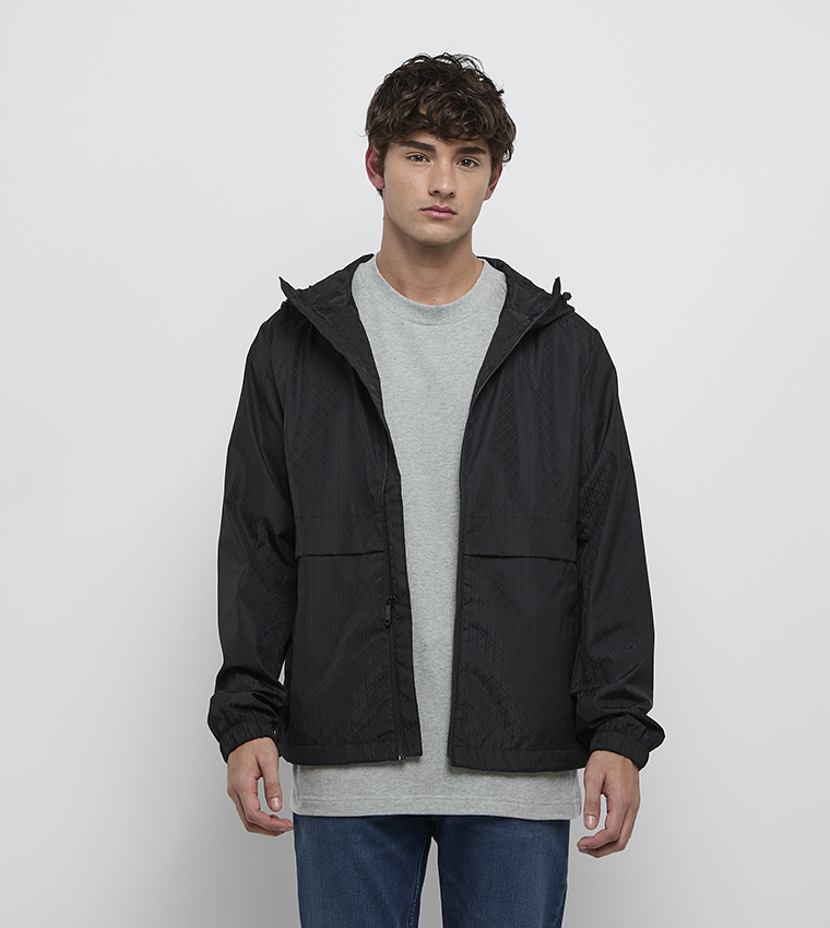 Logo Detail Nylon Hooded Jacket