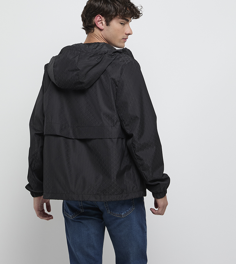 Logo Detail Nylon Hooded Jacket