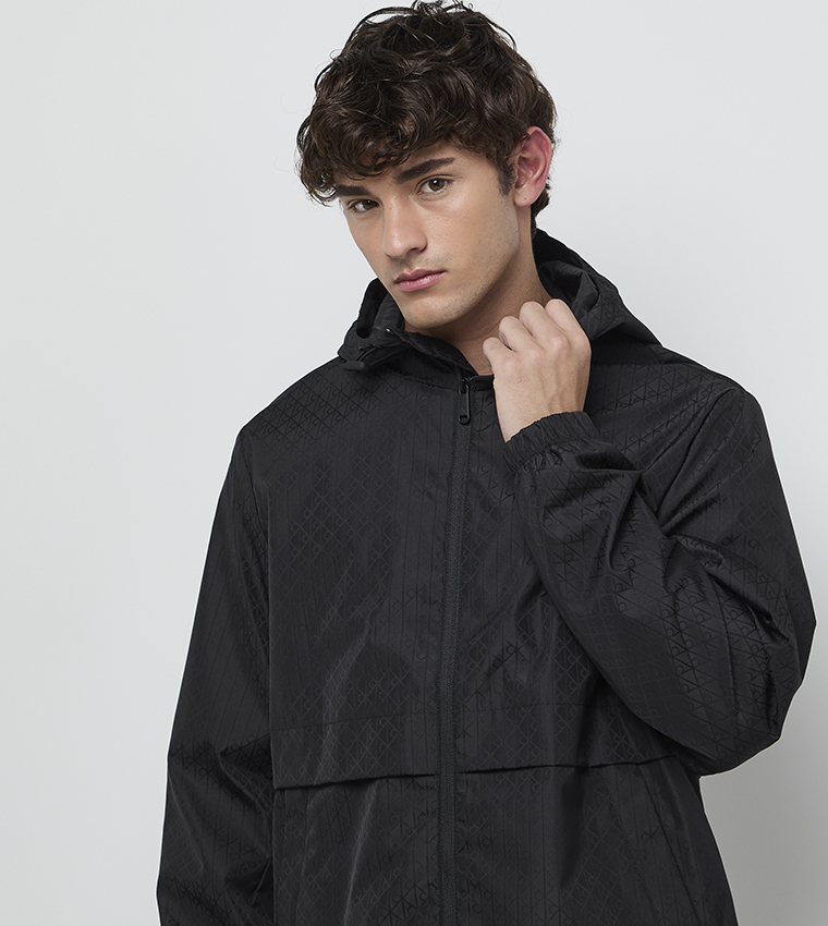 Logo Detail Nylon Hooded Jacket