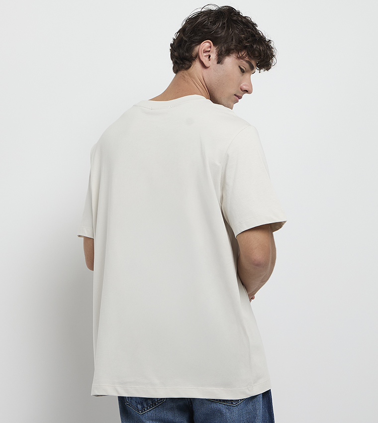 Logo Embroidered Crew Neck T-Shirt