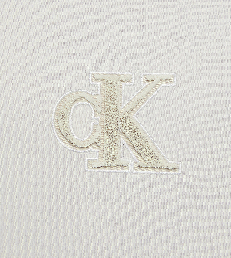 Logo Embroidered Crew Neck T-Shirt