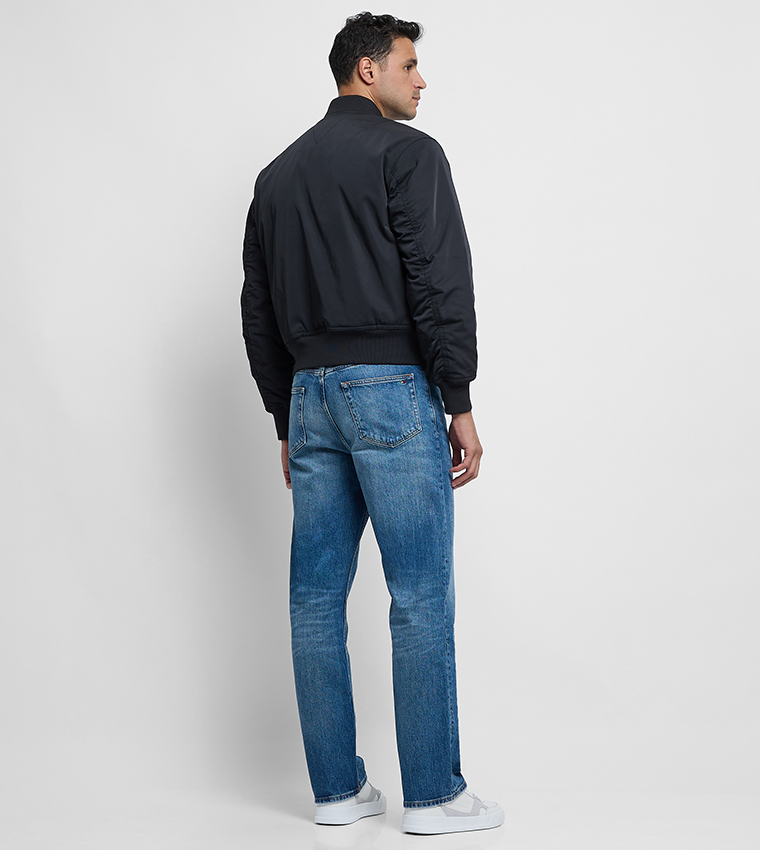 Zippered Long Sleeves Bomber Jacket