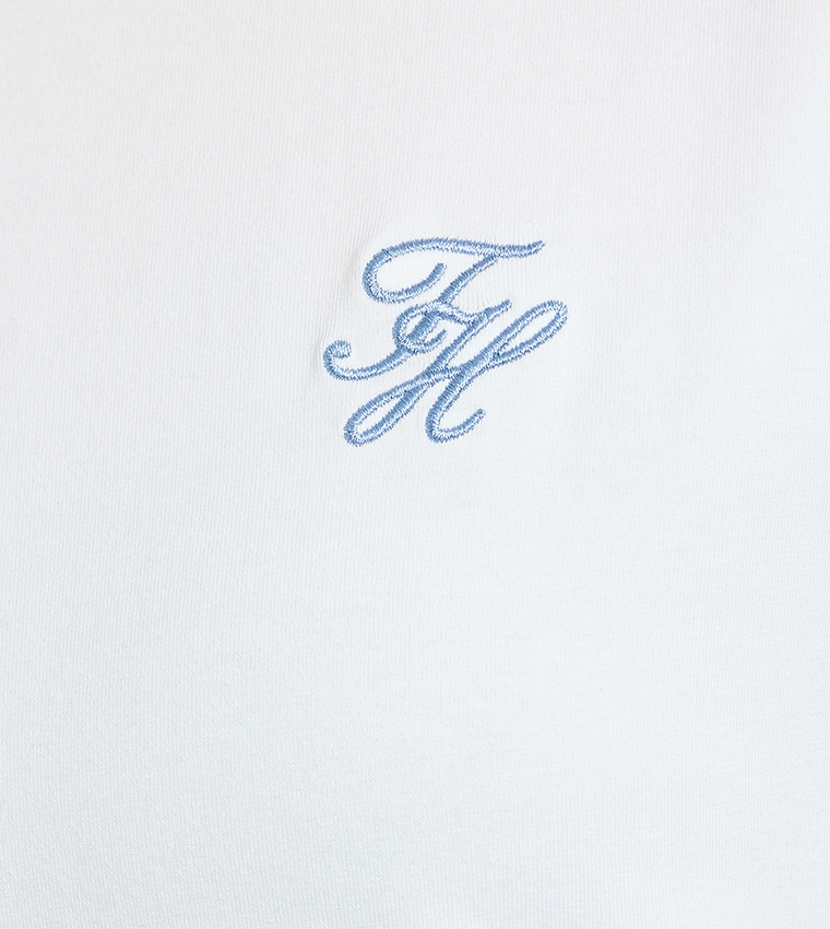 Logo Embroidered Crew Neck T-Shirt