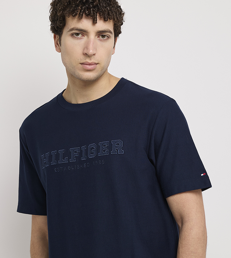 Logo Embroidered Crew Neck T-Shirt
