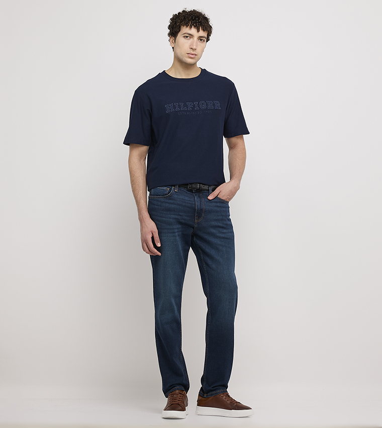 Logo Embroidered Crew Neck T-Shirt