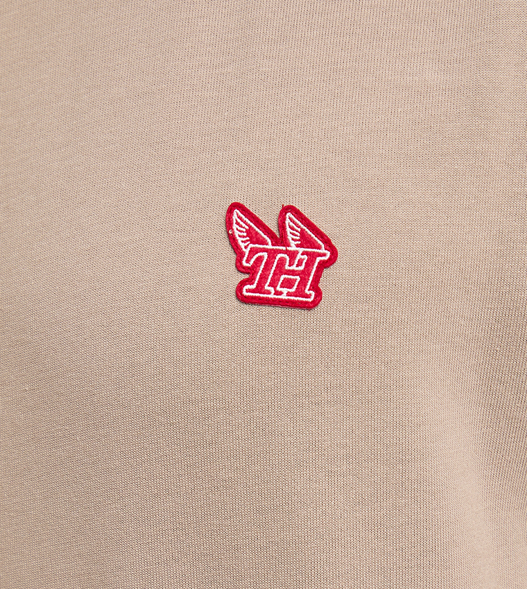 Logo Badge Short Sleeves Casual T-Shirt