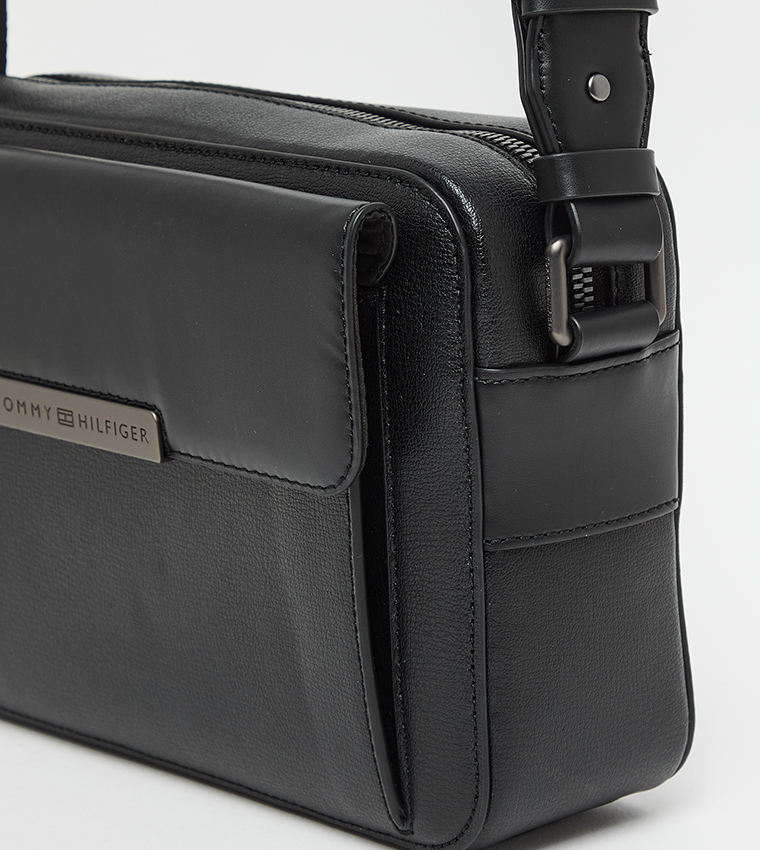 Logo Detail Leather Crossbody Bag