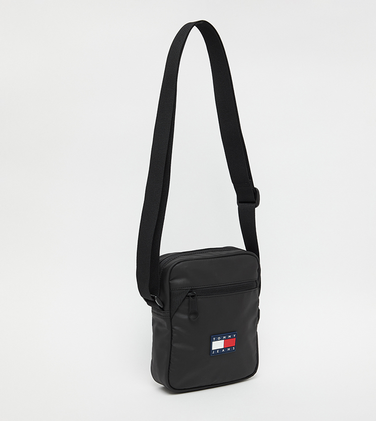 Flag Detail Zippered Reporter Bag