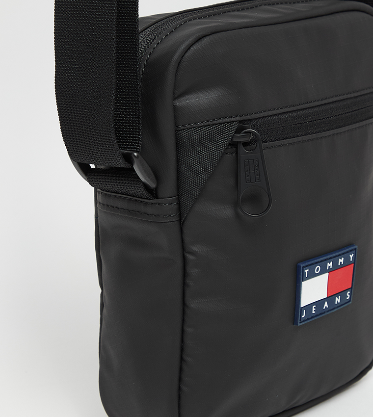 Flag Detail Zippered Reporter Bag