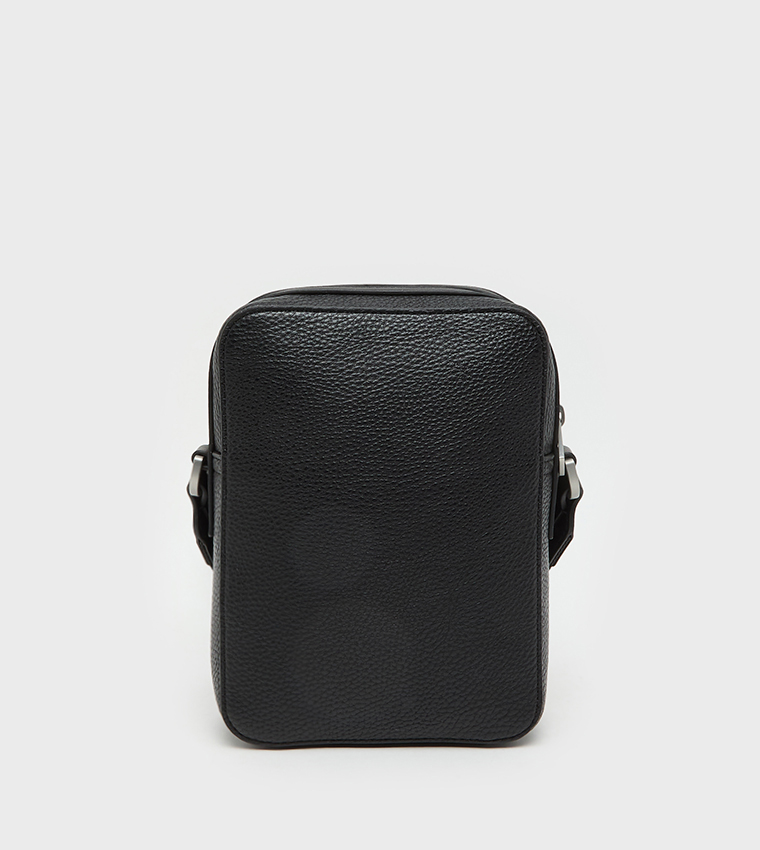 Textured Zippered Reporter Bag