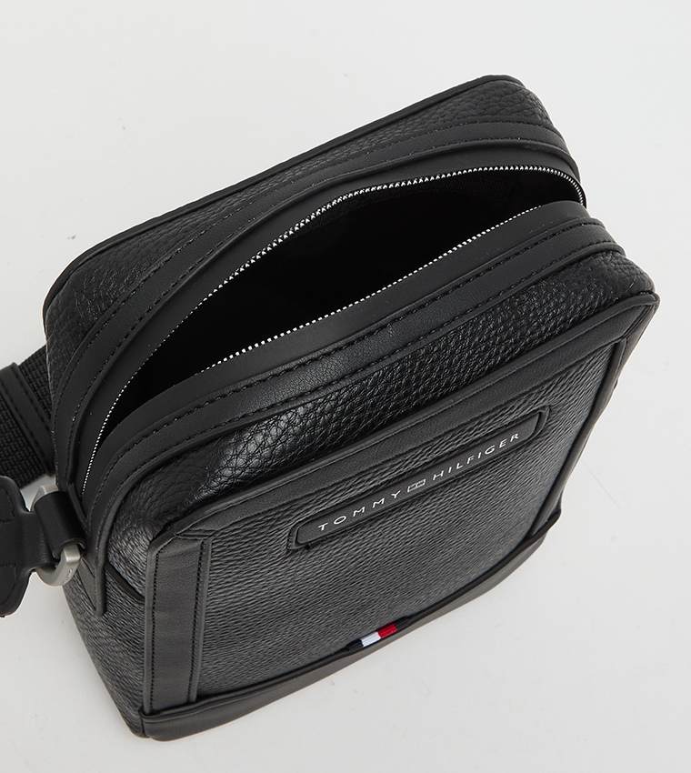 Textured Zippered Reporter Bag