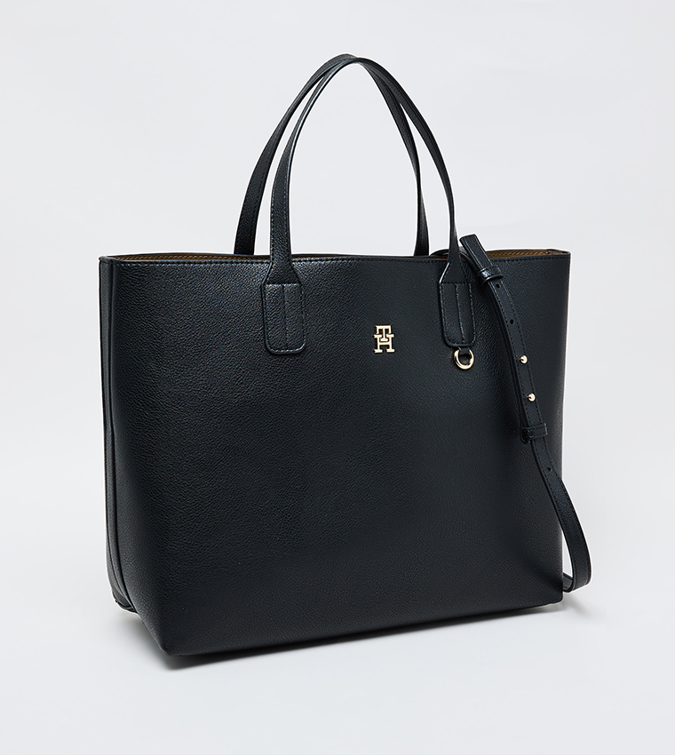 Textured Tote Bag with Coin Pouch