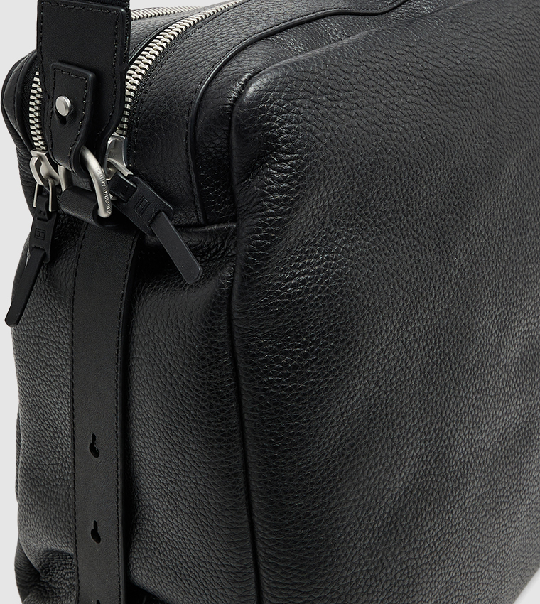 Logo Detail Leather Laptop Bag