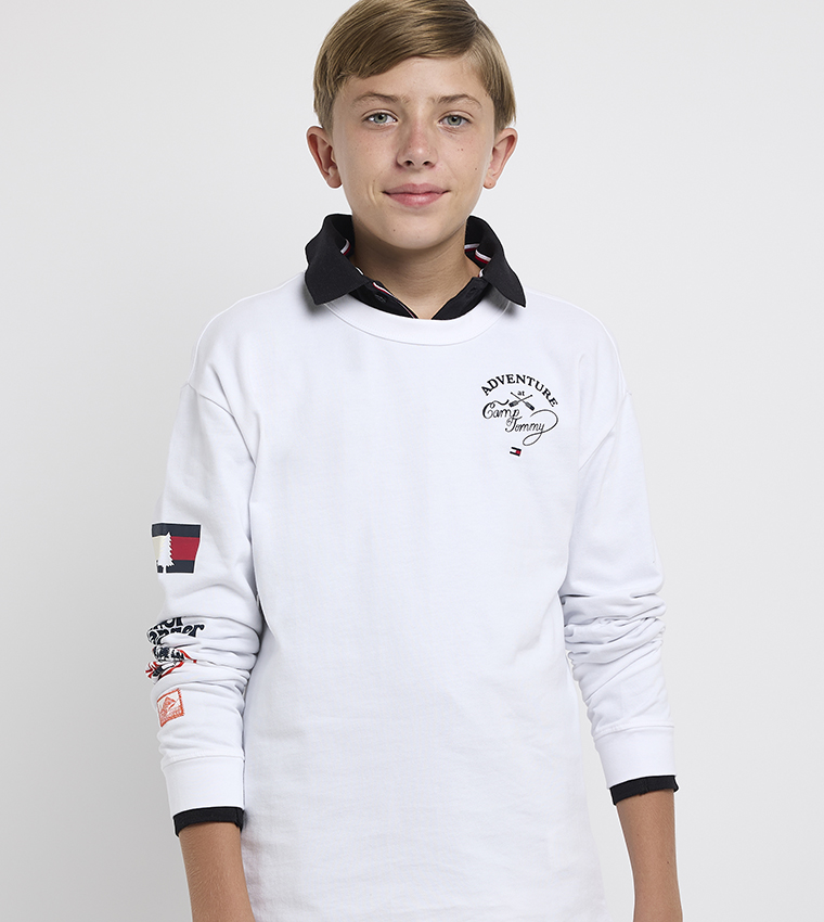 CAMP Printed Long Sleeves Polo T-Shirt