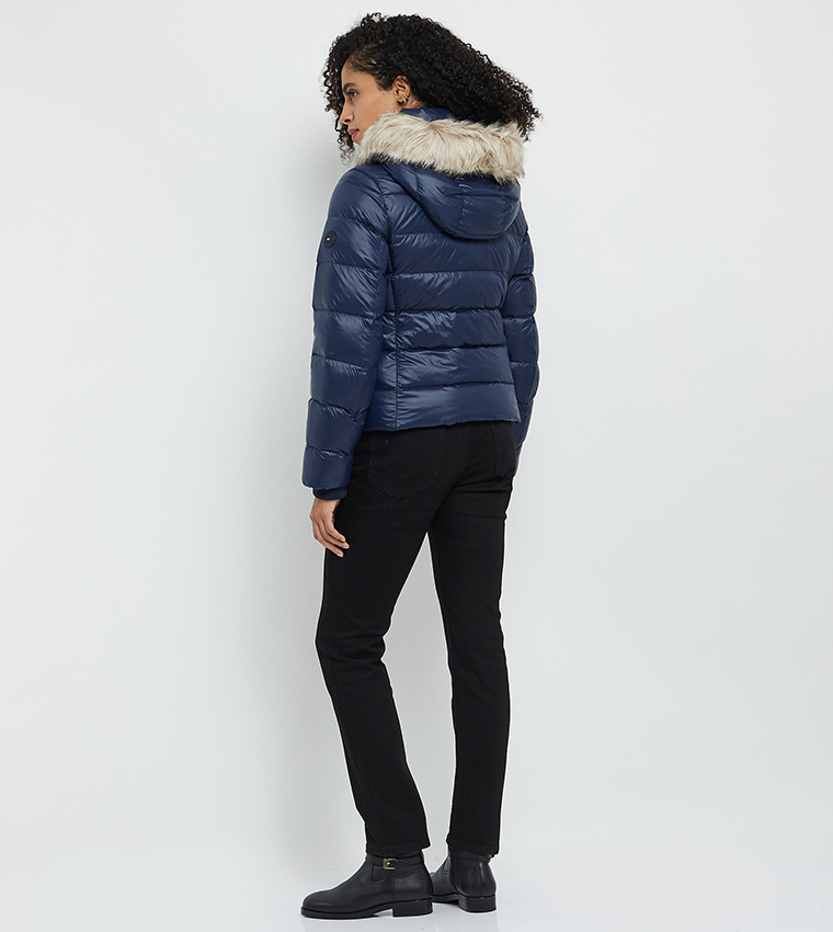 Zip-Through Hooded Puffer Jacket