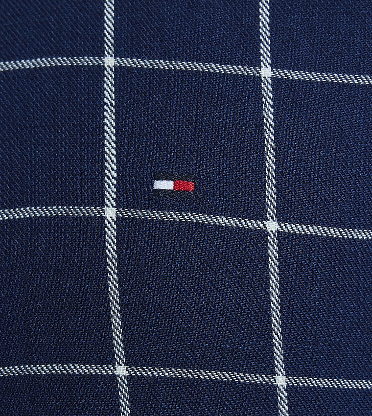 قميص كاروهات كم طويل