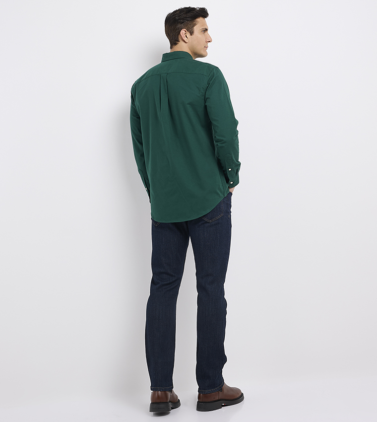 Logo Embroidered Oxford Shirt