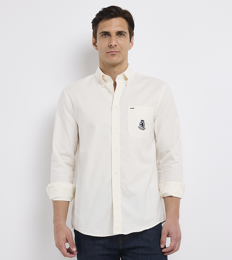 Logo Embroidered Oxford Shirt