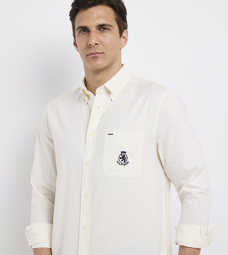 Logo Embroidered Oxford Shirt