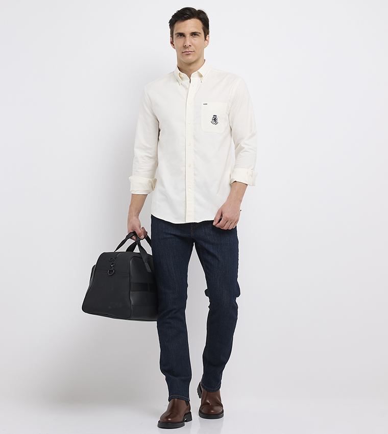 Logo Embroidered Oxford Shirt