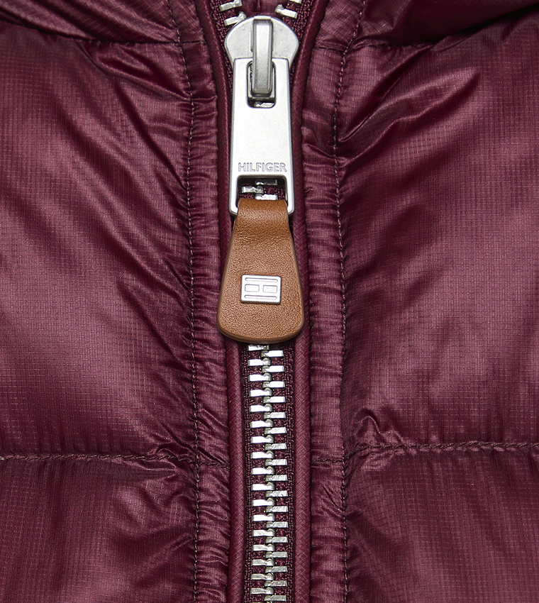 جاكيت بفر بسحاب كامل وهودي 