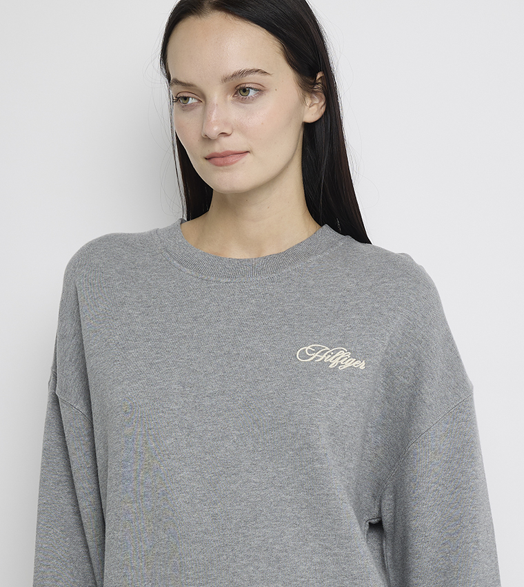 Logo Embroidered Long Sleeves Sweatshirt