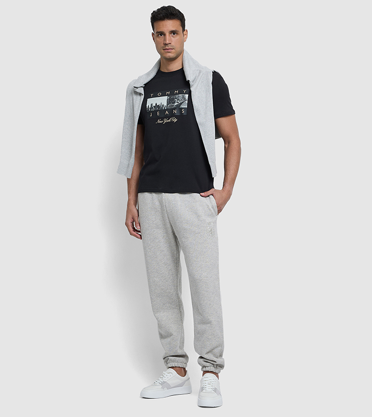 Logo Embroidered Elastic Waist Joggers
