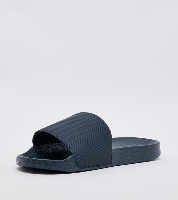 CORPORATE Textured Open-Toe Slides