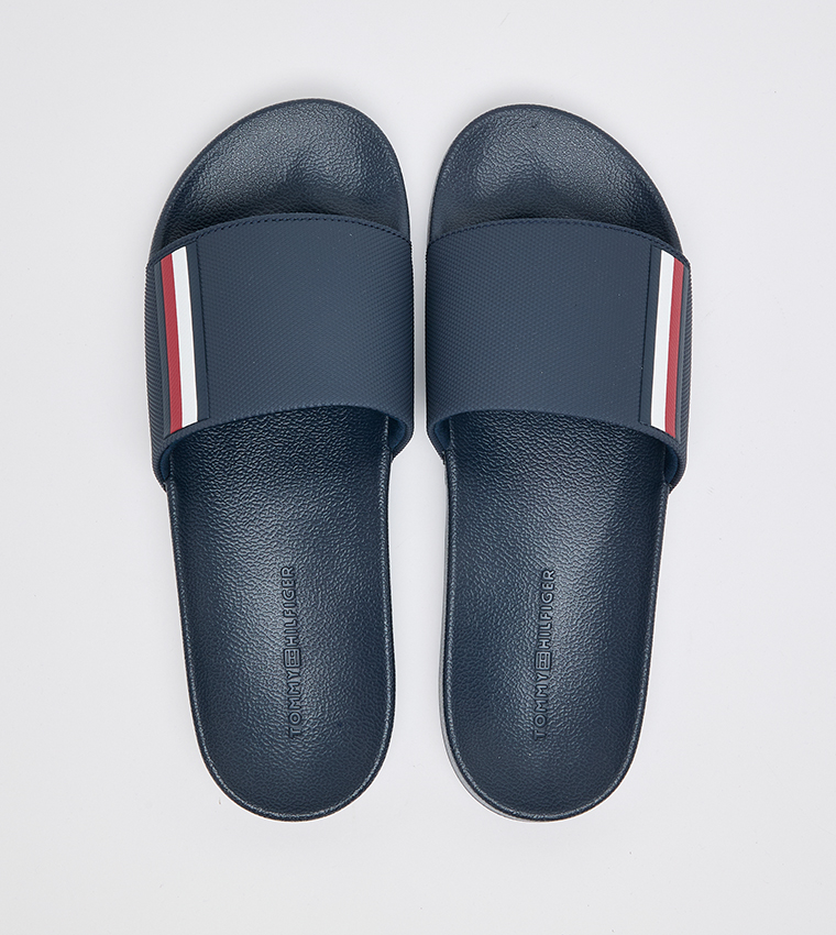 CORPORATE Textured Open-Toe Slides