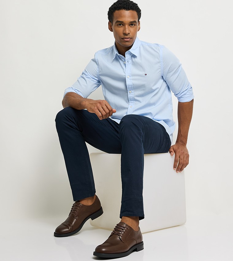VOGUE Textured Leather Derby Shoes