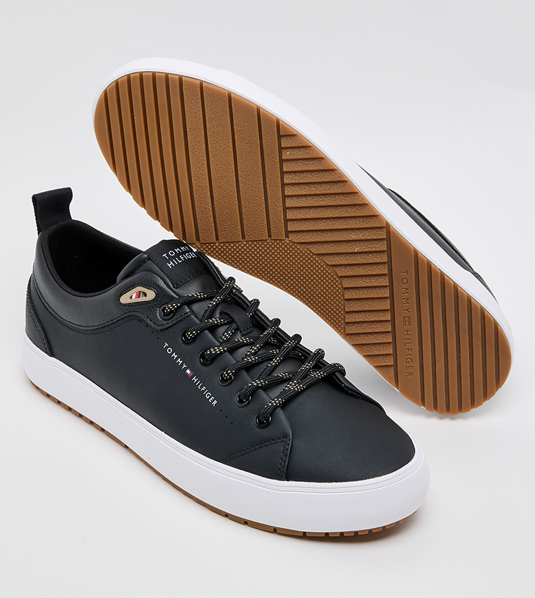 HI VULC CORE Textured Low-Top Sneakers
