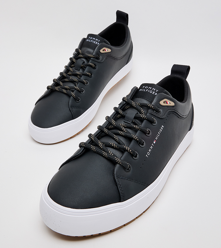 HI VULC CORE Textured Low-Top Sneakers