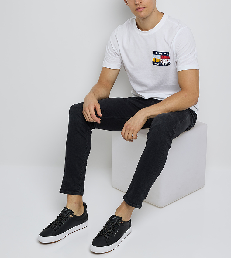 HI VULC CORE Textured Low-Top Sneakers