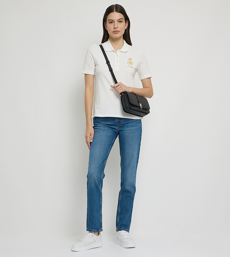 Logo Embroidered Short Sleeves Polo T-Shirt