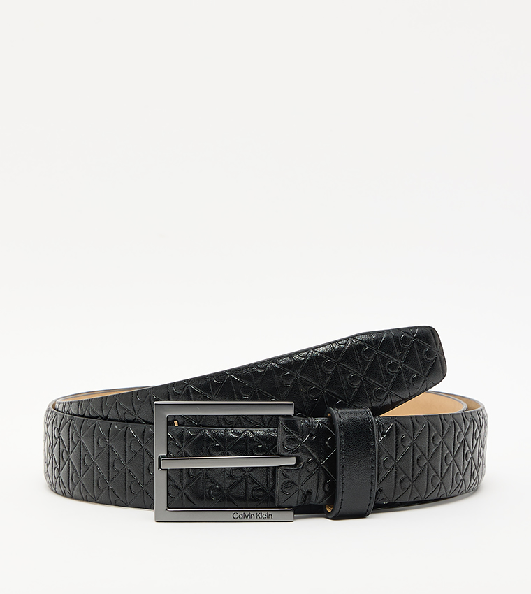 Monogram Debossed Buckle Belt