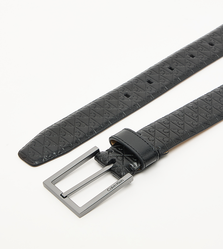 Monogram Debossed Buckle Belt