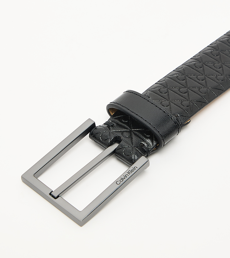 Monogram Debossed Buckle Belt