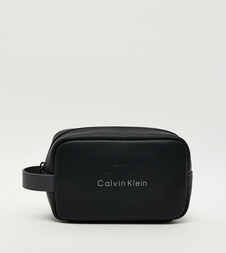 Monogram Embossed Toiletry Pouch