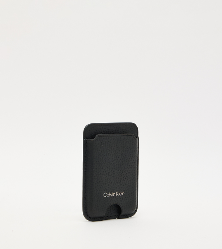 Textured Emboss Magnetic Phone Cardholder