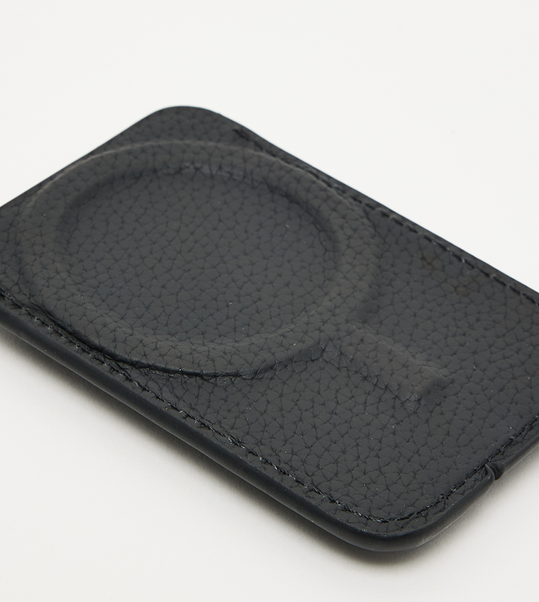 Textured Emboss Magnetic Phone Cardholder