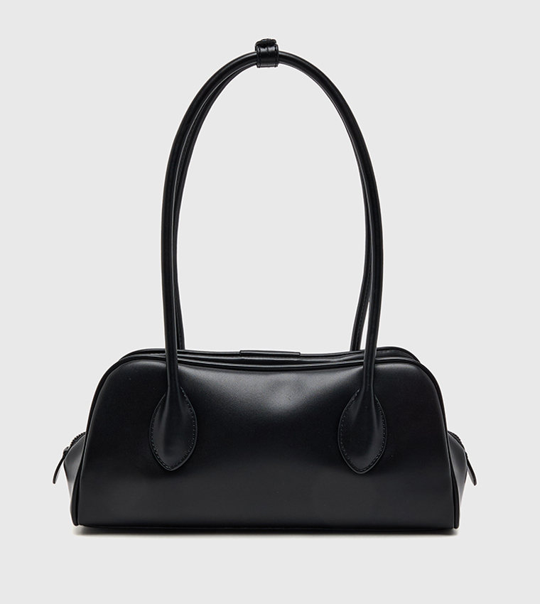 Emblem Trio Zip Closure Shoulder Bag