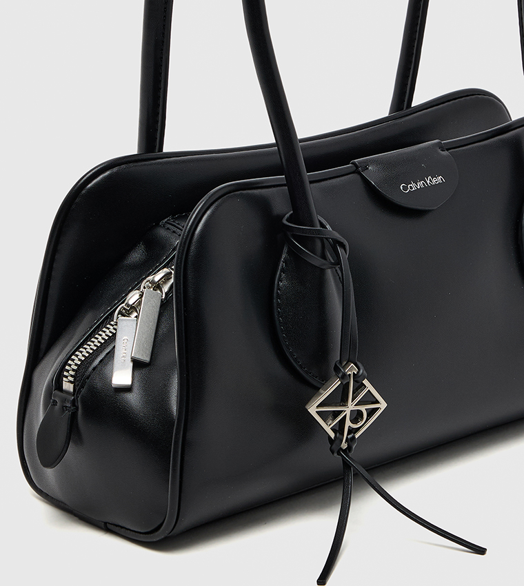 Emblem Trio Zip Closure Shoulder Bag
