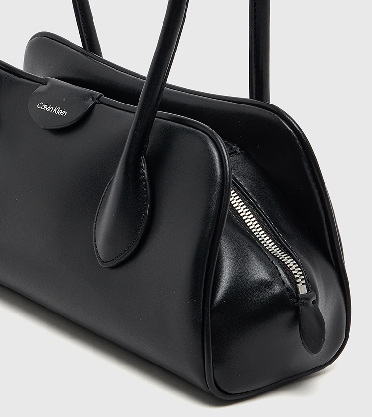 Emblem Trio Zip Closure Shoulder Bag